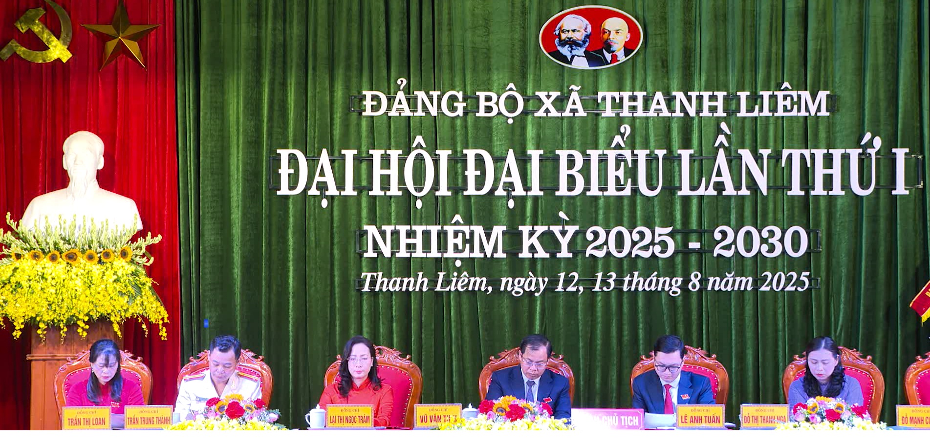 xã Thanh Liêm, tỉnh Ninh Bình trù bị Đại hội Đảng bộ lần thứ I