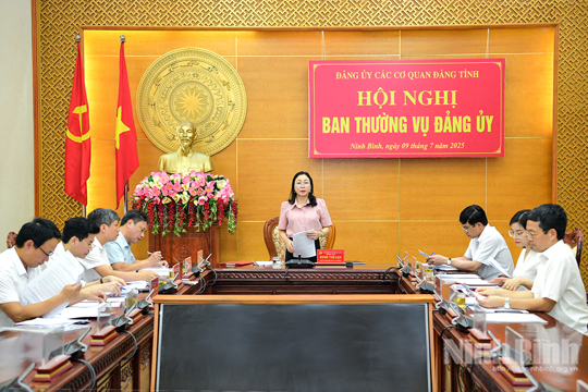 Ban Thường vụ Đảng ủy các cơ quan Đảng tỉnh tổ chức hội nghị lần thứ nhất 